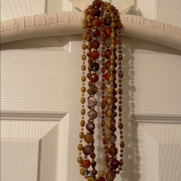 Set of Four Rust and Tan Tone Bead Necklaces - Picture 11 of 11